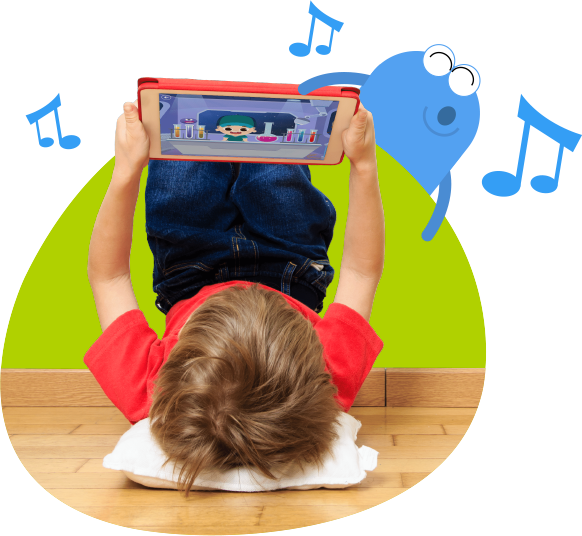 A kid learning on his own way